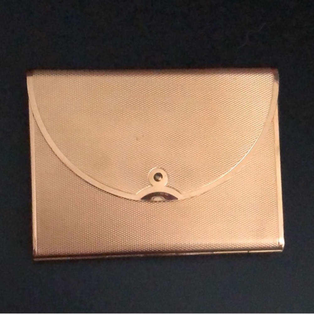 Vintage Estate COTY Gold Mirrored Compact Holder